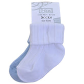 PEX Snuggles 2 Pair Socks White/Blue